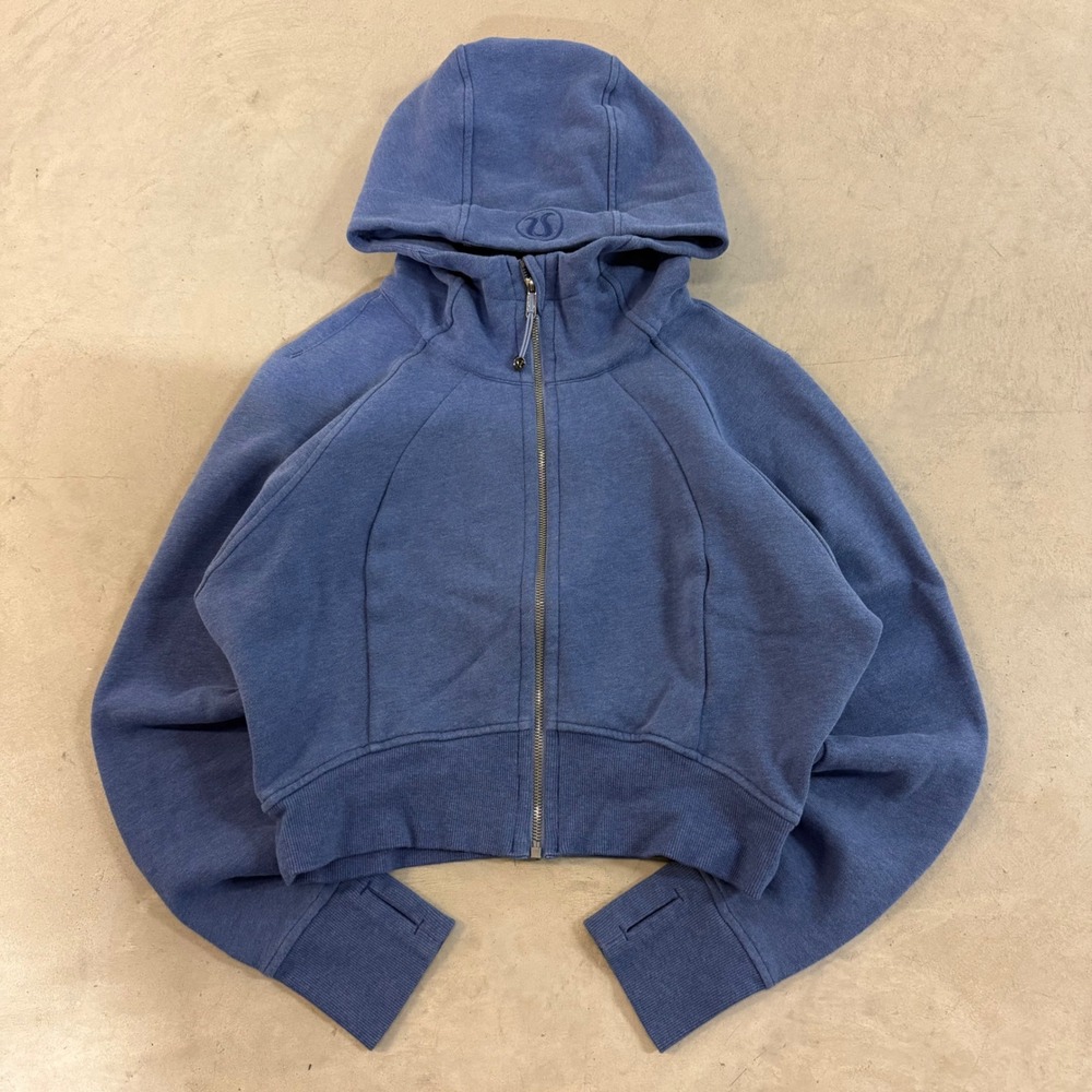 2000s y2k women's lululemon cropped scuba zip up hoodie jacket